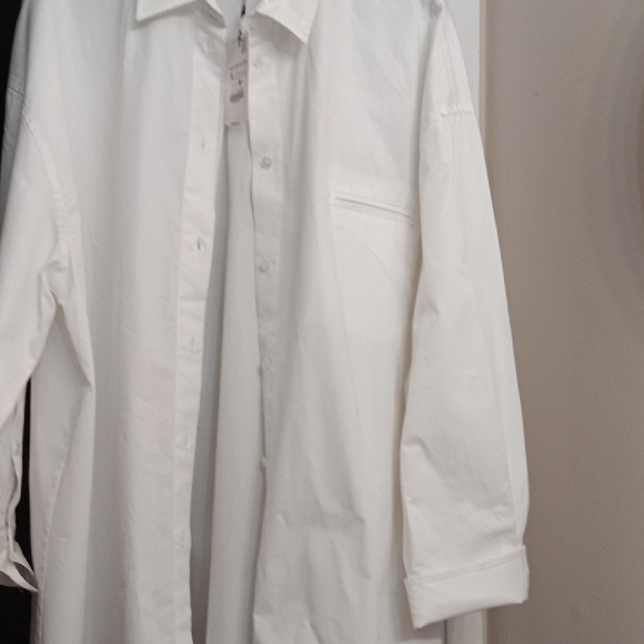 Zara White Oversized Button Down Shirt -NWT - Picture 6 of 6